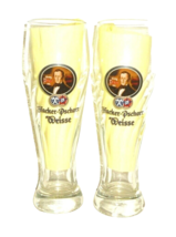 2 Bischoff Konigsbrau Schwarz Fischer Pschorr 0.3L Weizen German Beer Glasses - $14.50
