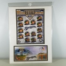 Milwaukee Brewers Team Portrait Miller Park Matted Photo and Stamp 16&quot;x1... - $23.99