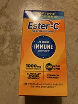 Box Ester-C,  The Better Vitamin C, 24 Hr Immune Support 1000 Mg, 120 Tablets - £31.69 GBP