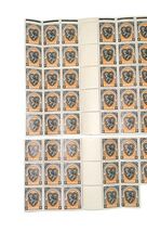 Algeria 50c Stamp Sheet MNH French Colony Blocks Lot Coat of Arms image 2