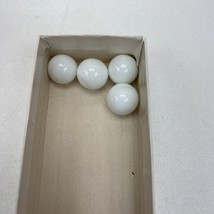 1970 Lakeside  Aggravation Game  Glass Replacement (4) White Marbles Only - $3.96
