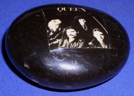 Queen Band Paperweight Laminated On A Rock Vintage 1980&#39;s Freddie Mercury * - £19.97 GBP