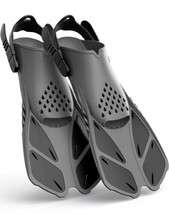 Greatever Snorkel Fins Sz Small Adjustable Buckles Open Heel Swim Flippers - £25.84 GBP