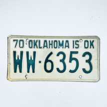 1970 United States Oklahoma Woodward County Passenger License Plate WW-6353 - $12.28 CAD