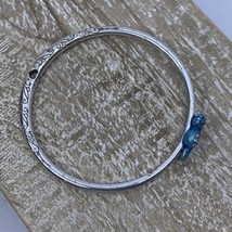 Brighton PETITE MARVELS Seahorse Sea Horse Blue Enamel Crystal Bangle Bracelet - £19.66 GBP