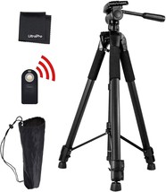 Ultrapro 72&quot; Inch Black Aluminum Camera Tripod Wireless Remote Bundle For Nikon - £54.48 GBP