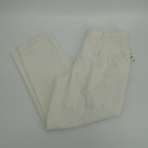 Bar Ill Button Front Pleated Cropped Lily White Pants 8 - £14.33 GBP