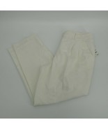 Bar Ill Button Front Pleated Cropped Lily White Pants 8 - £13.74 GBP