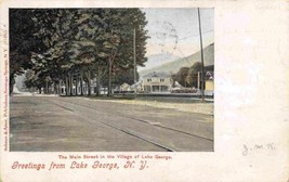 Main Street Lake George Village Adirondacks New York 1906 postcard - £5.52 GBP