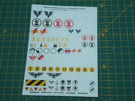 warhammer 40K space marine vehicle transfer sheet OOP - $7.36