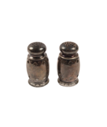 Silverplate Salt and Pepper Shaker with Crystal Inserts Tree Design - $8.59