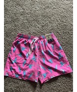 Chubbies  Swim Trunks 5.5&quot; Pink Toucans Mesh Lining Drawstring Men Mediu... - $34.99