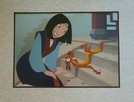 VINTAGE Walt Disney&#39;s ~ MULAN ~ 11&quot; x 14&quot; Matted Lithograph ~ 8&quot; x 11&quot; P... - $28.05