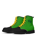 Jamaica Flag  Leather Black Outsole Boots - £70.29 GBP+