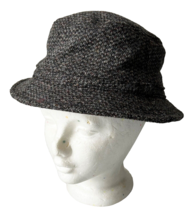 Vintage LL Bean Harris Tweed Grey Wool Bucket Hat Gore-Tex Lined Men&#39;s S... - $47.45