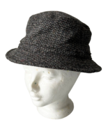 Vintage LL Bean Harris Tweed Grey Wool Bucket Hat Gore-Tex Lined Men&#39;s S... - £37.84 GBP
