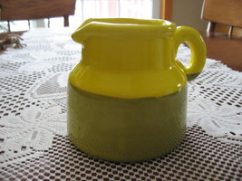 Creamer/Small Pitcher-Two Colors Yellow &amp; Harvest Green-3.5&quot; - £6.41 GBP