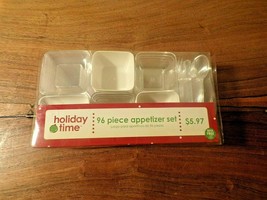 Holiday Time 96 Pc. Premium Plastic Mini Appetizer &amp; Dessert Tasting Set... - $9.85