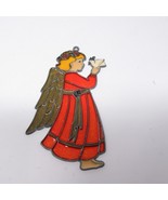 Angel Holding Dove Suncatcher Ornament Faux Stained Glass 6.5&quot; x 3&quot; Vtg ... - $192.73 MXN