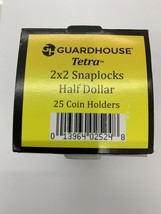 Guardhouse 2x2 Tetra Snaplock Coin Holders for Half dollar 30.6mm, 25 pack - $15.67