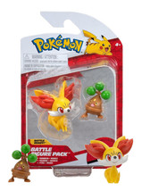 Pokemon Fennekin &amp; Bonsly Battle Figure Pack New in Package - £14.93 GBP