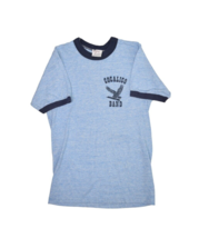 Vintage Ringer T Shirt Womens S Blue 80s Band College Lane Tri Blend Bab... - $19.20