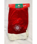 48-Inch Red Snowflakes with Border Tree Skirt With Sparkling Gems - €25,52 EUR