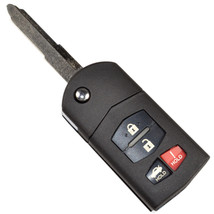 Folding Key Remote Case w/ 4 Buttons for Mazda Part # 662F-SKE12501 / SK... - $25.64