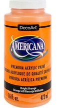 DecoArt Americana Premium Acrylic Paint, 16 Oz., Bright Orange - $12.95