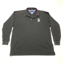 Vintage Tommy Hilfiger Golf Rugby Polo Shirt Mens L Black Indianwood 1925 - $13.09
