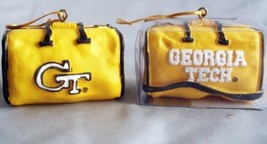 Georgia Tech Yellow Jackets 2 Football Basketball Sports Bag Ornament New - £11.44 GBP