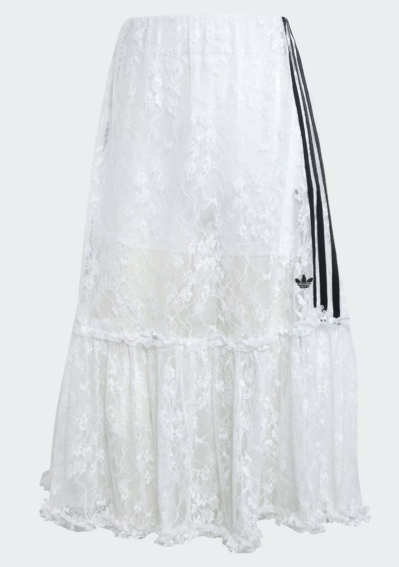 adidas Originals Lace Skirt Women's Casual Dress Lifestyle White AsiaFit KD2288 Item image 4