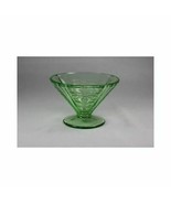 Vintage Small Green Etched Glass Pop Sherbert Dessert Cup Bowl - £16.98 GBP