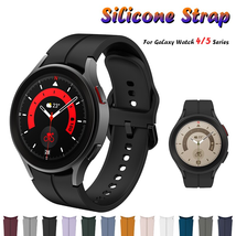 Silicone Strap for Samsung Watch 4/5 40Mm 44Mm 5 Pro 45Mm Band Metal Buc... - £8.97 GBP