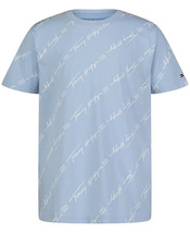 TOMMY HILFIGER Big Boys Angled Script Short Sleeves T-shirt L (16/18) Blue - £17.88 GBP