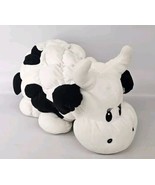 Vintage Commonwealth Puffy Quilted Cow Stuffed Plush Pillow Black And White - $829.12 MXN