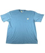 Carhartt Mens XL Teal Blue Short Sleeve Original Fit T-shirt Tee Cotton ... - £9.46 GBP