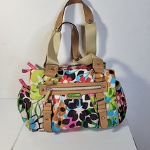 Lily Bloom Floral Pattern Purse 2 side pockets 3 compartments main body - £17.55 GBP