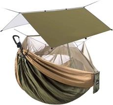 Sunyear&#39;S Double Camping Hammock With Net And Rain Fly Tent Tarp Offers - £73.88 GBP