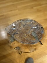 Mid Century Blenko Style Glass Mouse Cheese Plate - $54.45 Mid Century Blenko Style Glass Mouse Cheese Plate - $54.45