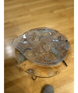 Mid Century Blenko Style Glass Mouse Cheese Plate - $54.45