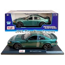 Maisto Special Edition 1:18 Scale Die Cast Car - Green Ford Mustang Svt Cobra - £56.05 GBP