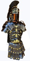 Armor Roman Greek Muscle Armour Jacket with Shoulder &amp; Medieval Helmet - £241.28 GBP
