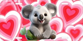 Koala Bear Australia Baby Cute Hearts Love Aluminum Metal License Plate 228 - £10.31 GBP+