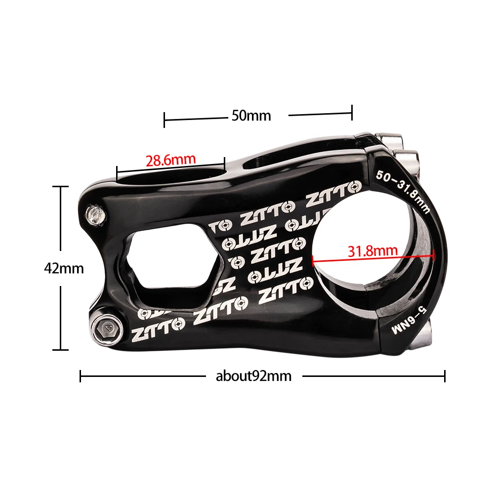 Sporting ZTTO 50mm Bicycle Stem MTB High-Strength 0 Degree Rise FR XC AM Enduro  - £39.74 GBP
