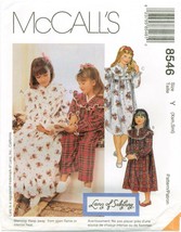 McCalls 8546 Girls Sleepwear Pajamas PJs Nightgown Pattern Lanz Salzburg UNCUT - £7.85 GBP