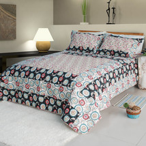 [Alice and Flower]100% Cotton 2PC Patchwork Quilt Set (Twin) - £87.69 GBP