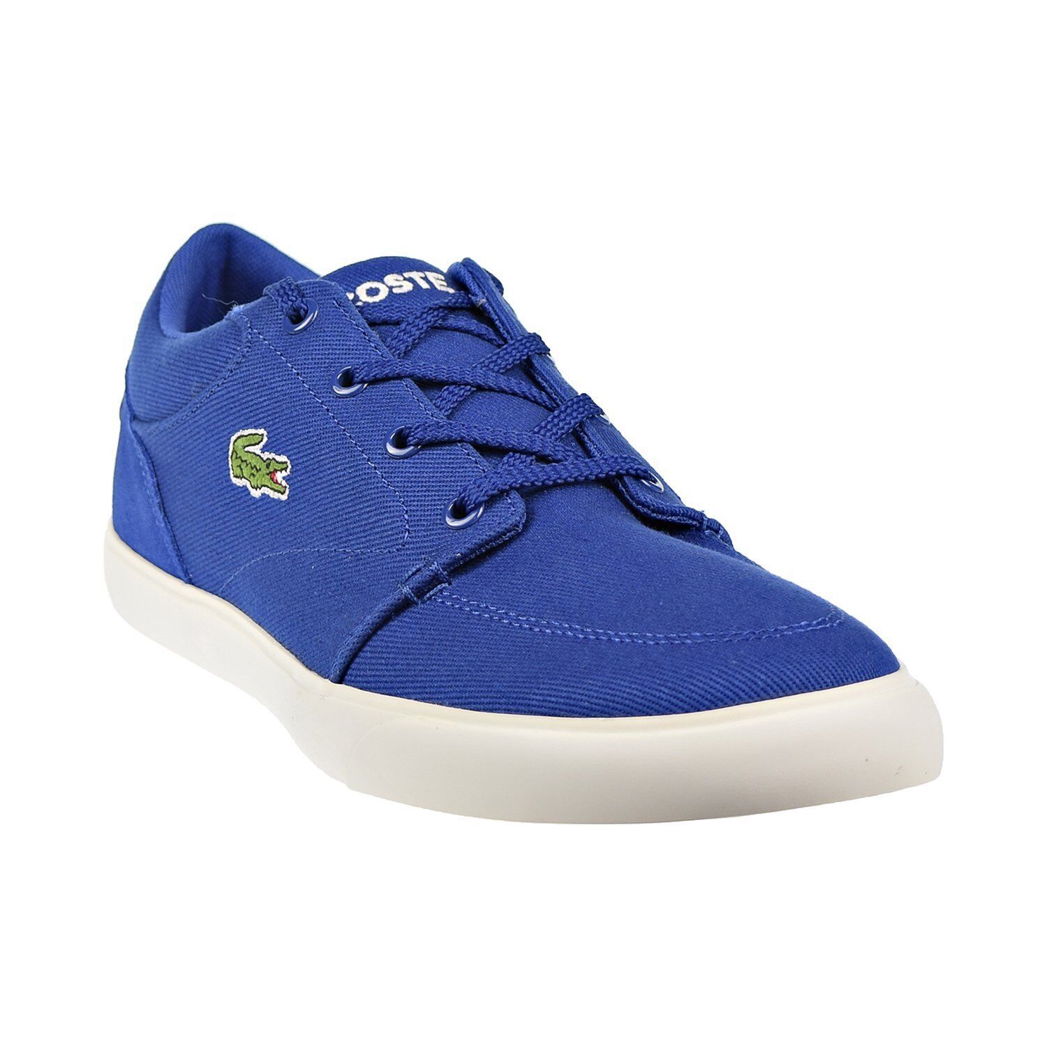 Lacoste Men Casual Fashion Sneakers Bayliss 219 Size US 12 Dark Blue Canvas - £51.20 GBP