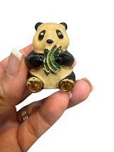 Vintage Estee Lauder Solid Perfume Compact Panda 1998~ Empty - $1,356.31 MXN