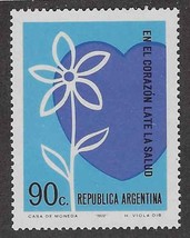 1972 ARGENTINA Stamp - World Health Day 90c, SC#982 D63 - $0.99
